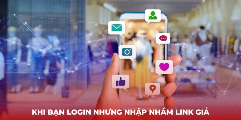 Khi bạn login nhưng nhập nhầm link giả